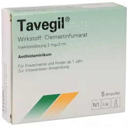 TAVEGIL Injektioneste, liuos 2 mg/2 ml ampullit, 5X2 ml