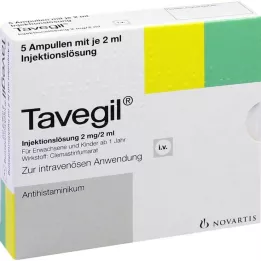 TAVEGIL Injektioneste, liuos 2 mg/2 ml ampullit, 5X2 ml