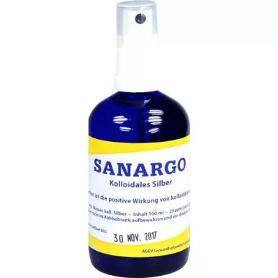 SANARGO Kolloidisen hopean suihkepullo, 100 ml