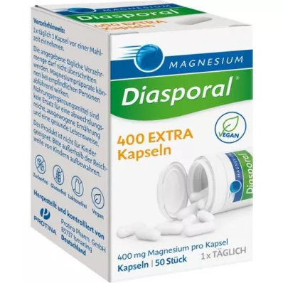 MAGNESIUM DIASPORAL 400 lisäkapselia, 50 kapselia