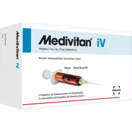 MEDIVITAN iV Injektioneste, kaksikammioinen ruisku, 8 kpl