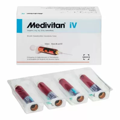 MEDIVITAN iV Injektioneste, kaksikammioinen ruisku, 8 kpl