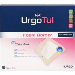 URGOTÜL Foam Border 10x10 cm sidos, 10 kpl