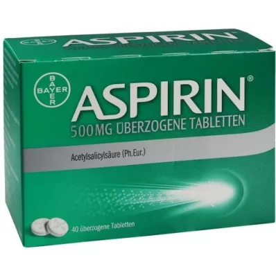 ASPIRIN 500 mg päällystetyt tabletit, 40 kpl