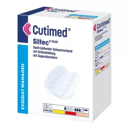 CUTIMED Siltec Plus vaahtomuovisidos 5x6 cm liima, 12 kpl