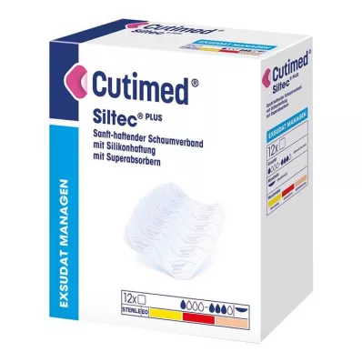 CUTIMED Siltec Plus vaahtomuovisidos 10x10 cm liima, 12 kpl