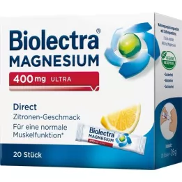 BIOLECTRA Magnesium 400 mg ultra Direct Lemon, 20 kpl