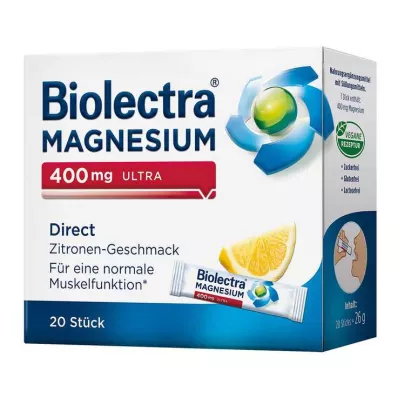 BIOLECTRA Magnesium 400 mg ultra Direct Lemon, 20 kpl