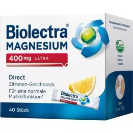 BIOLECTRA Magnesium 400 mg ultra Direct Lemon, 40 kpl