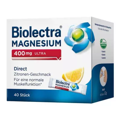 Biolectra Magnesium 400 mg ultra Direct Lemon, 40 kpl