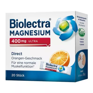 Biolectra Magnesium 400 mg ultra Direct Orange, 20 kpl