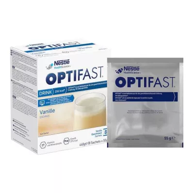 Optifast kotijuoma vaniljajauhetta, 8x55 g