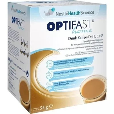 OPTIFAST home Drink kahvijauhe, 8X55 g