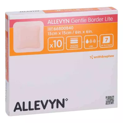 Allevyn Gentle Border Lite 15x15 cm vaahtoside, 10 kpl