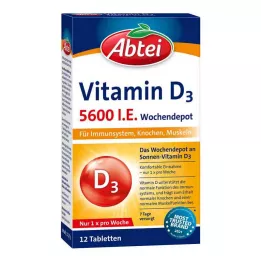 ABTEI D3-vitamiini 5600 I.U. viikoittaiset depottabletit, 12 kpl