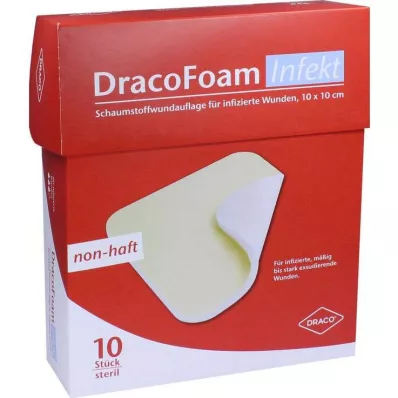 Dracofoam Infection Foam haavasuoja 10x10cm, 10 kpl