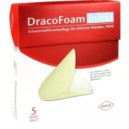Dracofoam Infection Heel Foam haavasidos, 5 kpl