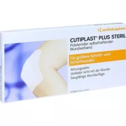 CUTIPLAST Plus steriili 7,8x15 cm sidos, 5 kpl