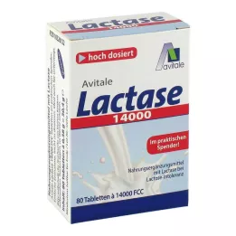 LACTASE 14 000 FCC Tabletit annostelijassa, 80 kpl