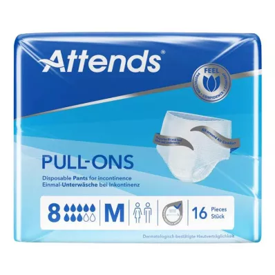 Attends Pull-Ons 8 medium, 16 kpl