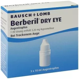 BERBERIL Kuivasilmäiset silmätipat, 3X10 ml