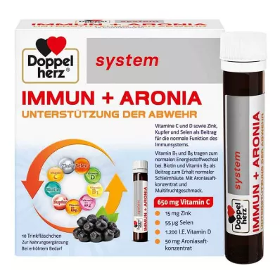 Doppelherz system Immune+Aronia -ampullit, 10 kpl