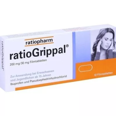 RATIOGRIPPAL 200 mg/30 mg kalvopäällysteiset tabletit, 10 kpl