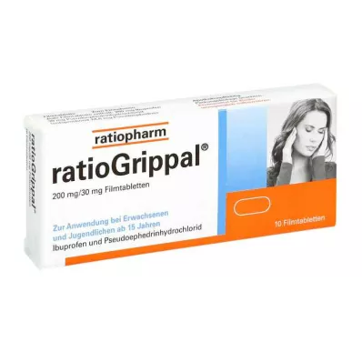 Ratiogrippal 200 mg/30 mg kalvopäällysteiset tabletit (10 kpl) Ratiogrippal 200 mg/30 mg kalvopäällysteiset tabletit (10 kpl)
