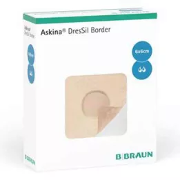 ASKINA DresSil Border Sil.Schaumst.V.6x6 cm, 10 kpl