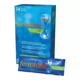 FERROTONE Omenatiivistettä ja C-vitamiinia sisältävä rautatabletti, 14 x 25 ml