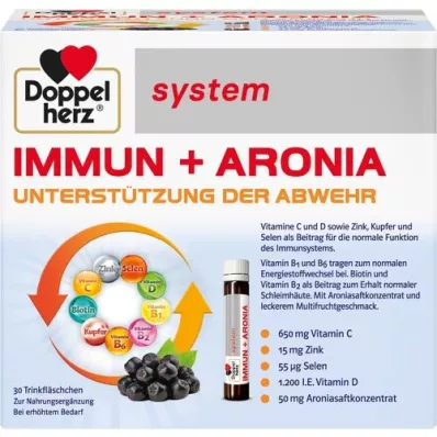 DOPPELHERZ Immun+Aronia-järjestelmän ampullit, 30 kpl