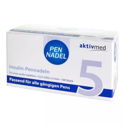 Yleiskäyttöinen kynäneula 5 kanyyliä 0,23x5 mm 32 G, 100 kpl Yleiskäyttöinen kynäneula 5 kanyyliä 0,23x5 mm 32 G, 100 kpl