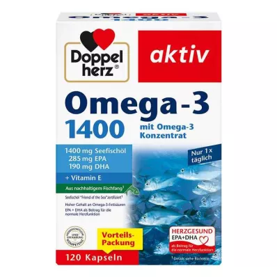 Doppelherz Omega-3 1400 kapselia, 120 kpl Doppelherz Omega-3 1400 kapselia, 120 kpl