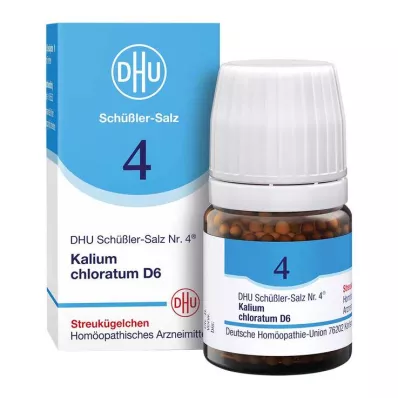 DHU Schüßler-suola nro 4 kaliumkloratum D6 -pallot, 10 g DHU Schüßler-suola nro 4 kaliumkloratum D6 -pallot, 10 g