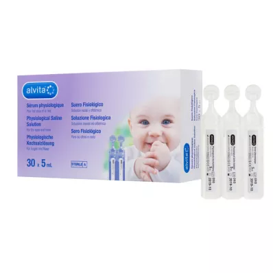 ALVITA fysiologisen keittosuolaliuoksen ampullit, 30X5 ml