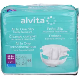 ALVITA All-in-One inkontinenssihousut maxi large night, 20 kpl