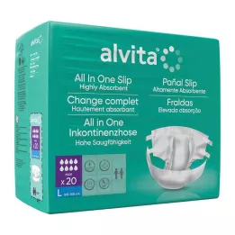ALVITA All-in-One inkontinenssihousut maxi large night, 20 kpl