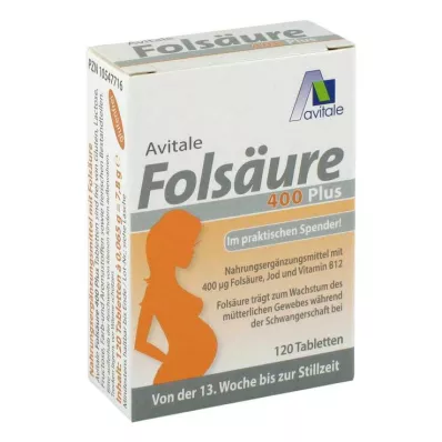 FOLSÄURE 400 Plus B12+Jodi tabletit, 120 kapselia FOLSÄURE 400 Plus B12+Jodi tabletit, 120 kapselia