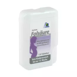 FOLSÄURE 800 Plus B12+Jodi tabletit, 120 kapselia