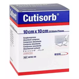 CUTISORB Imukompressit steriilit 10x10 cm, 25 kpl