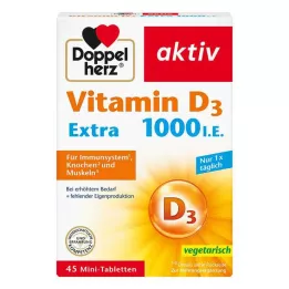 DOPPELHERZ D3-vitamiini 1000 I.U. EXTRA Tabletit, 45 kpl