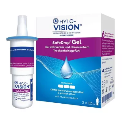 Hylo-Vision Safedrop Gel -silmätipat, 2x10 ml