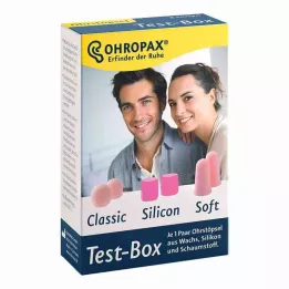 OHROPAX Testilaatikko 3 erilaista korvatulppaa, 3 x 2 kpl
