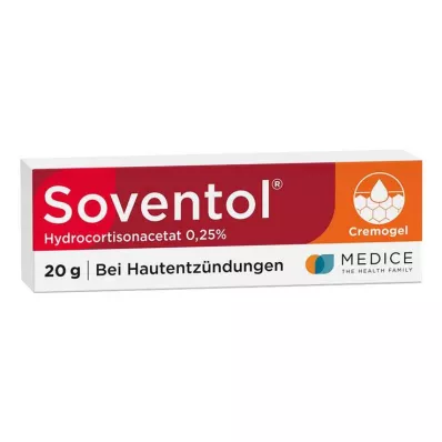 Soventol hydrokortisoniasetaatti 0,25% Cremogel ihotulehduksiin, 20 g