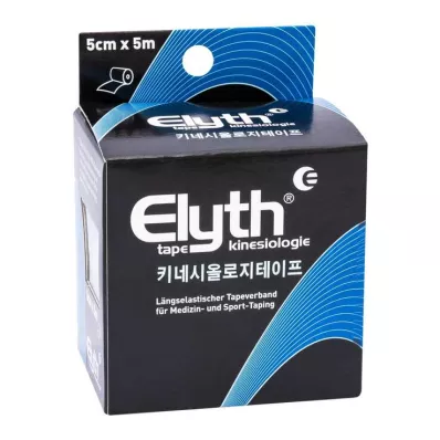 Elyth Tape Kinesiology 5 cm x 5 m musta, 1 kpl Elyth Tape Kinesiology 5 cm x 5 m musta, 1 kpl