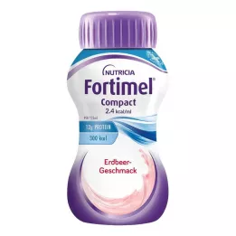 FORTIMEL Compact 2.4 Mansikan maku, 4X125 ml