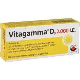VITAGAMMA D3 2,000 I.U. D3-vitamiinia NEM tablettia, 50 kpl