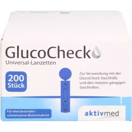 GLUCOCHECK Lansetit Universal, 200 kpl