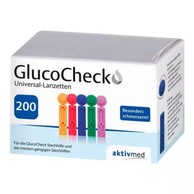 Gluco Check -lansetit yleiskäyttöön, 200 kpl Gluco Check -lansetit yleiskäyttöön, 200 kpl