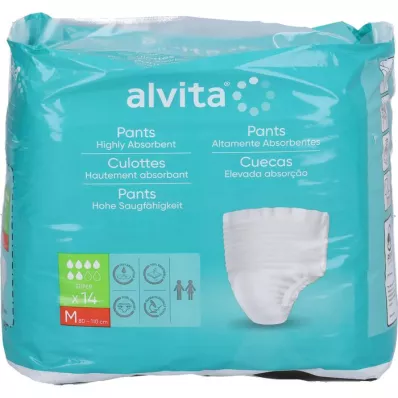 ALVITA Inkontinenssihousut super medium, 14 kpl